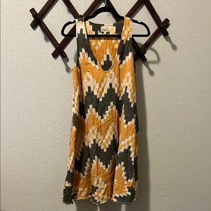 Anthropologie The Odells Tank Dress Ikat multicolor Small
